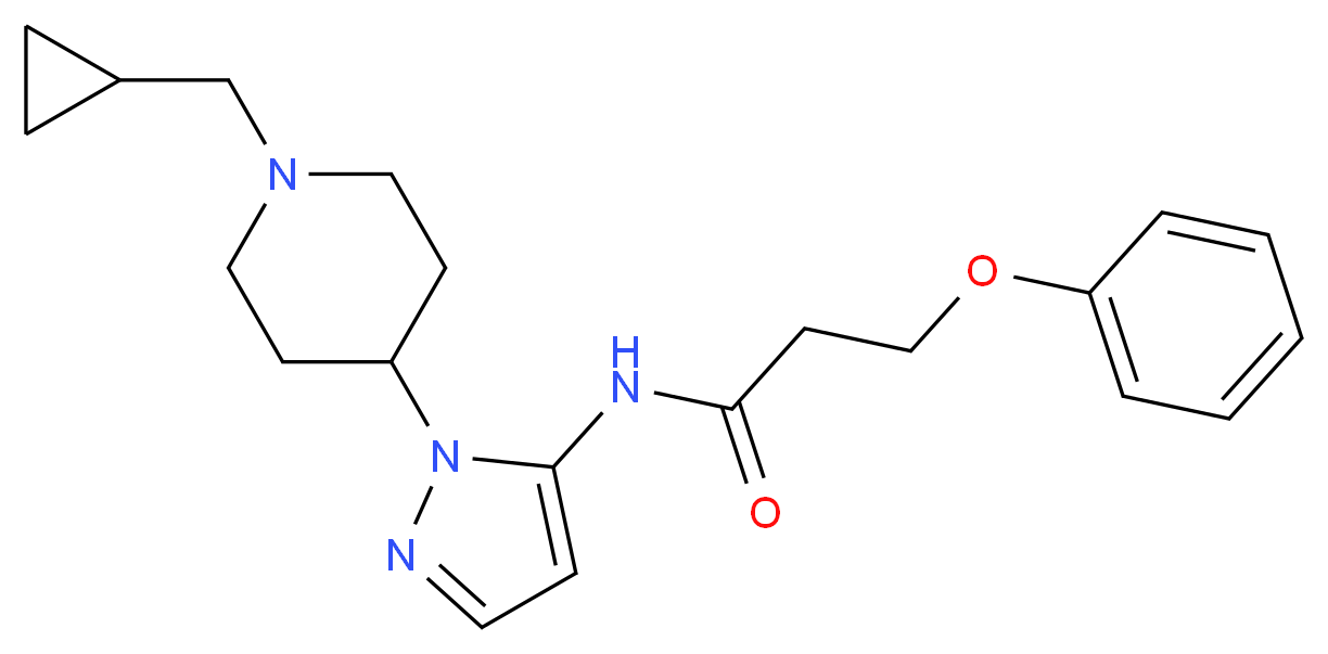N-{1-[1-(cyclopropylmethyl)-4-piperidinyl]-1H-pyrazol-5-yl}-3-phenoxypropanamide_Molecular_structure_CAS_)