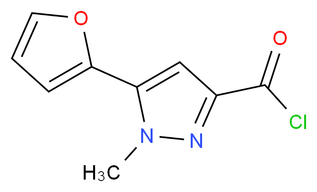 5-(2-Furyl)-1-methyl-1H-pyrazole-3-carbonyl chloride 97%_Molecular_structure_CAS_876316-47-1)