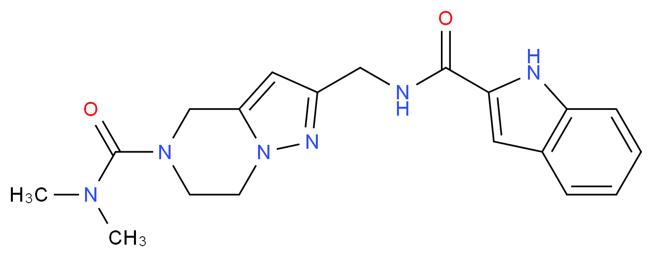 2-{[(1H-indol-2-ylcarbonyl)amino]methyl}-N,N-dimethyl-6,7-dihydropyrazolo[1,5-a]pyrazine-5(4H)-carboxamide_Molecular_structure_CAS_)
