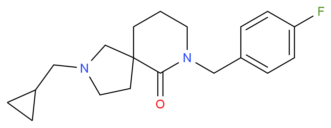 2-(cyclopropylmethyl)-7-(4-fluorobenzyl)-2,7-diazaspiro[4.5]decan-6-one_Molecular_structure_CAS_)