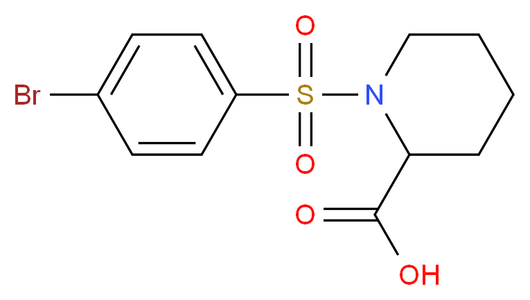 1-[(4-bromophenyl)sulfonyl]piperidine-2-carboxylic acid_Molecular_structure_CAS_)
