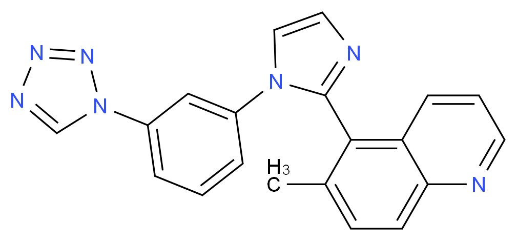 6-methyl-5-{1-[3-(1H-tetrazol-1-yl)phenyl]-1H-imidazol-2-yl}quinoline_Molecular_structure_CAS_)