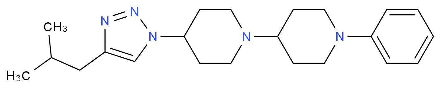 4-(4-isobutyl-1H-1,2,3-triazol-1-yl)-1'-phenyl-1,4'-bipiperidine_Molecular_structure_CAS_)