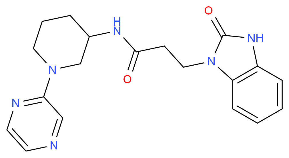 3-(2-oxo-2,3-dihydro-1H-benzimidazol-1-yl)-N-(1-pyrazin-2-ylpiperidin-3-yl)propanamide_Molecular_structure_CAS_)