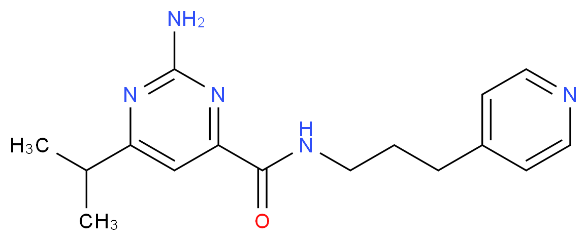 2-amino-6-isopropyl-N-(3-pyridin-4-ylpropyl)pyrimidine-4-carboxamide_Molecular_structure_CAS_)