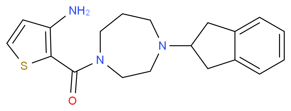 (2-{[4-(2,3-dihydro-1H-inden-2-yl)-1,4-diazepan-1-yl]carbonyl}-3-thienyl)amine_Molecular_structure_CAS_)