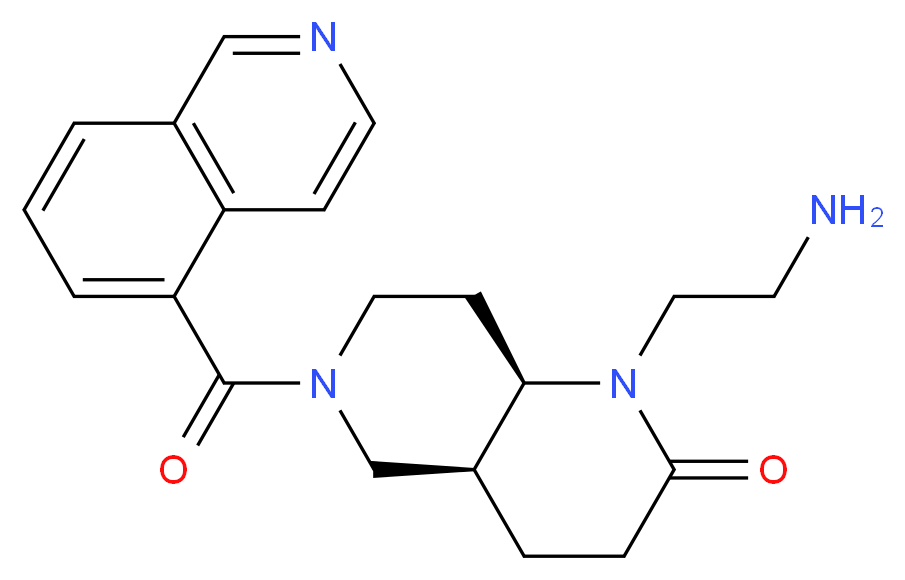 (4aS*,8aR*)-1-(2-aminoethyl)-6-(isoquinolin-5-ylcarbonyl)octahydro-1,6-naphthyridin-2(1H)-one_Molecular_structure_CAS_)