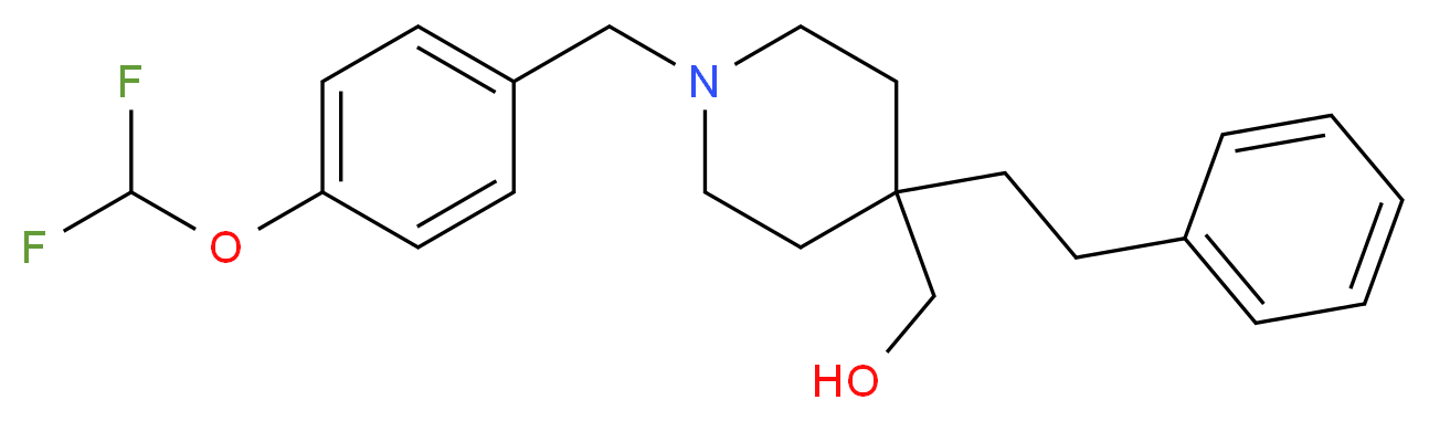 [1-[4-(difluoromethoxy)benzyl]-4-(2-phenylethyl)-4-piperidinyl]methanol_Molecular_structure_CAS_)
