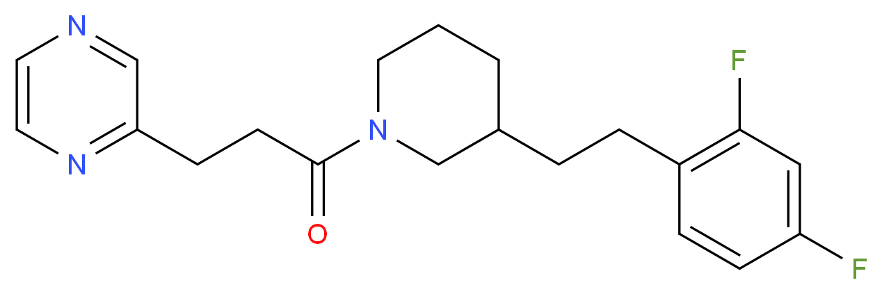 2-(3-{3-[2-(2,4-difluorophenyl)ethyl]-1-piperidinyl}-3-oxopropyl)pyrazine_Molecular_structure_CAS_)