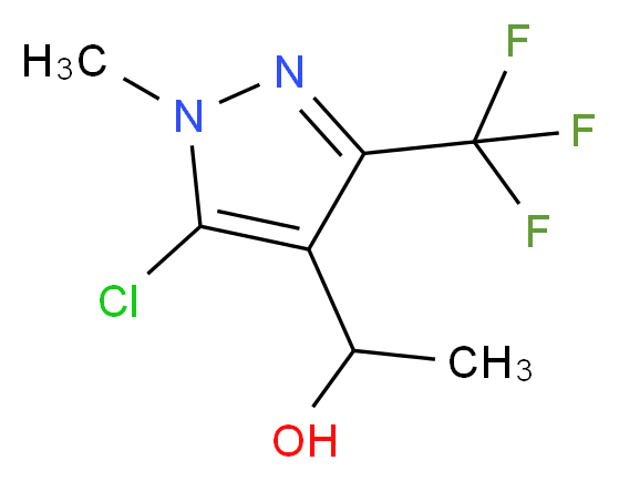 1-[5-Chloro-1-methyl-3-(trifluoromethyl)-1H-pyrazol-4-yl]-1-ethanol_Molecular_structure_CAS_)