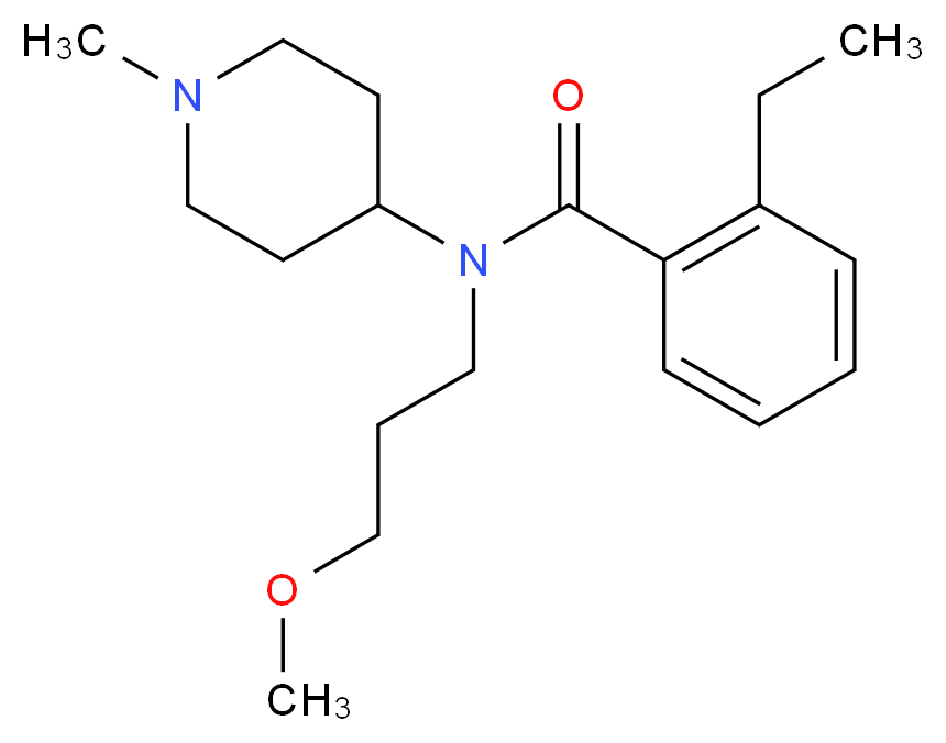 2-ethyl-N-(3-methoxypropyl)-N-(1-methyl-4-piperidinyl)benzamide_Molecular_structure_CAS_)