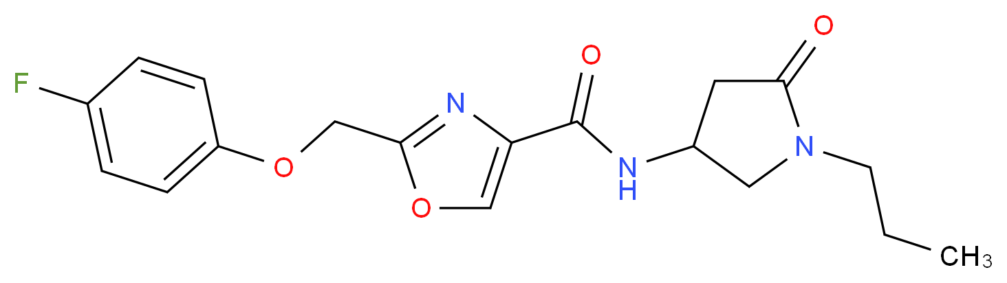 2-[(4-fluorophenoxy)methyl]-N-(5-oxo-1-propylpyrrolidin-3-yl)-1,3-oxazole-4-carboxamide_Molecular_structure_CAS_)