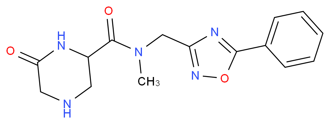 N-methyl-6-oxo-N-[(5-phenyl-1,2,4-oxadiazol-3-yl)methyl]piperazine-2-carboxamide_Molecular_structure_CAS_)