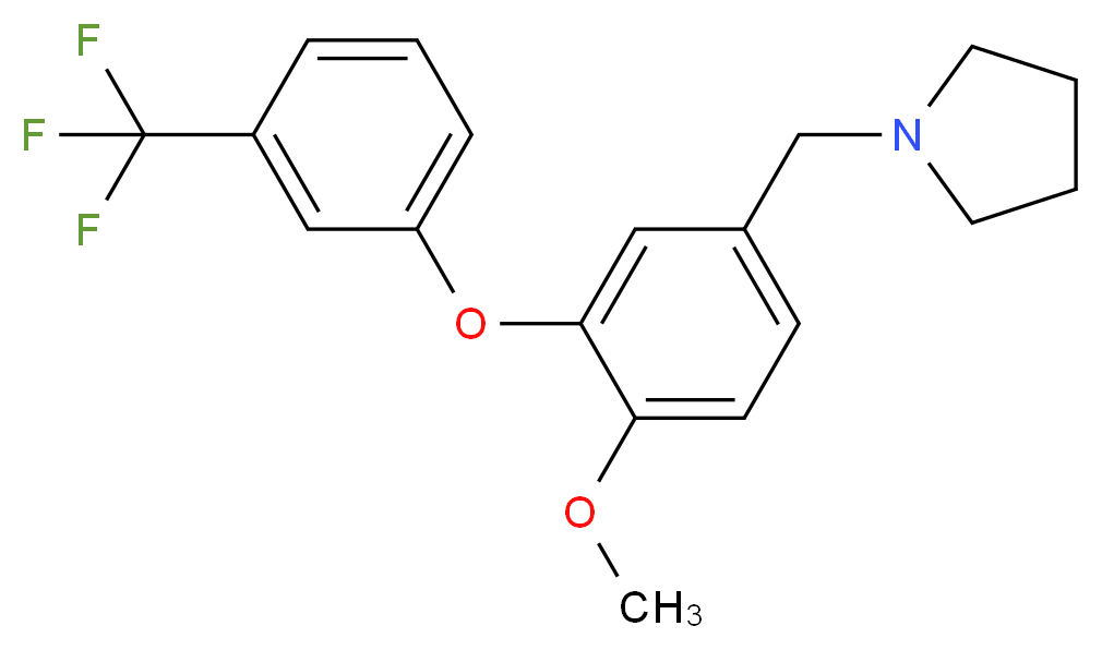 1-{4-methoxy-3-[3-(trifluoromethyl)phenoxy]benzyl}pyrrolidine_Molecular_structure_CAS_)