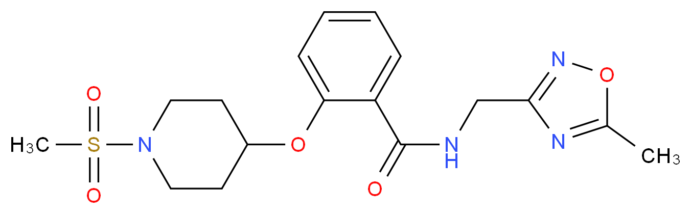 N-[(5-methyl-1,2,4-oxadiazol-3-yl)methyl]-2-{[1-(methylsulfonyl)piperidin-4-yl]oxy}benzamide_Molecular_structure_CAS_)