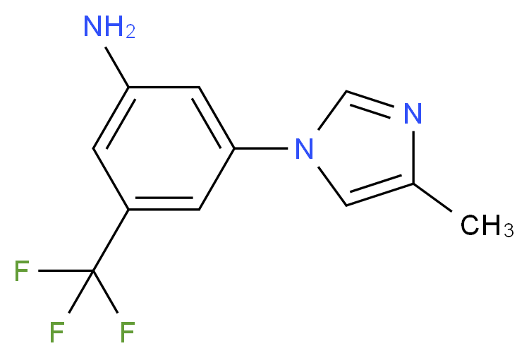 3-(4-Methyl-1H-imidazol-1-yl)-5-(trifluoromethyl)aniline_Molecular_structure_CAS_641571-11-1)
