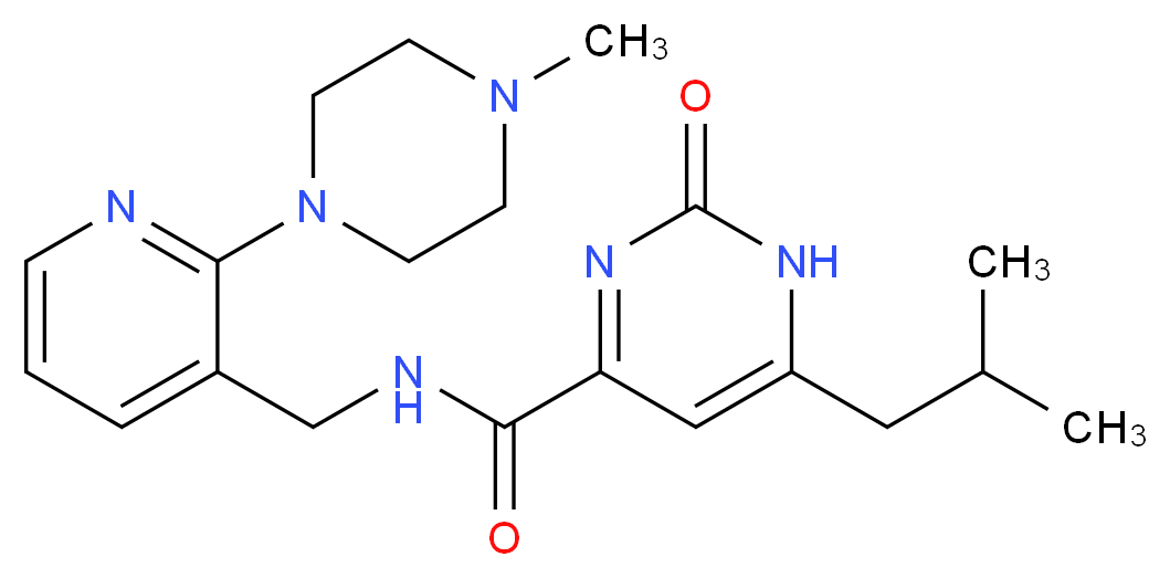 6-isobutyl-N-{[2-(4-methylpiperazin-1-yl)pyridin-3-yl]methyl}-2-oxo-1,2-dihydropyrimidine-4-carboxamide_Molecular_structure_CAS_)