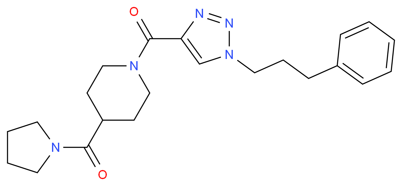 1-{[1-(3-phenylpropyl)-1H-1,2,3-triazol-4-yl]carbonyl}-4-(1-pyrrolidinylcarbonyl)piperidine_Molecular_structure_CAS_)
