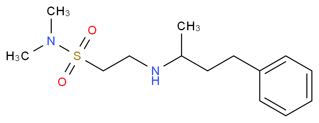 N,N-dimethyl-2-[(1-methyl-3-phenylpropyl)amino]ethanesulfonamide_Molecular_structure_CAS_)