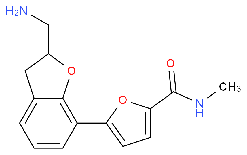 5-[2-(aminomethyl)-2,3-dihydro-1-benzofuran-7-yl]-N-methyl-2-furamide_Molecular_structure_CAS_)