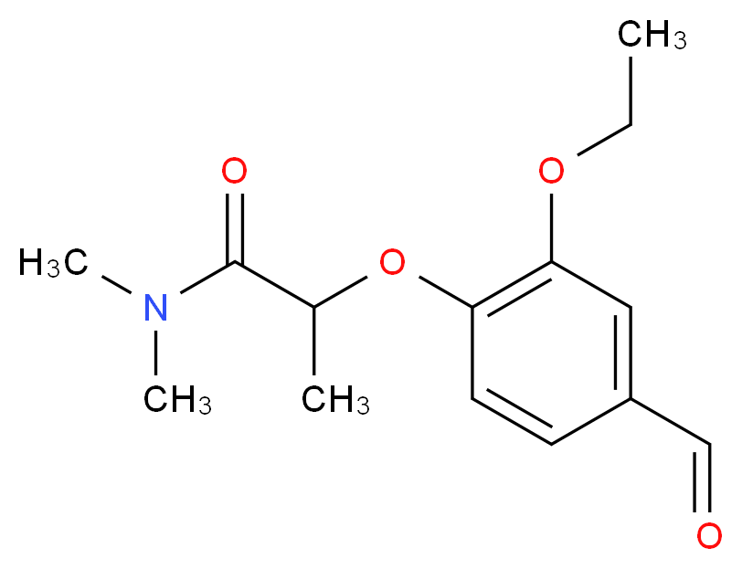 2-(2-ethoxy-4-formylphenoxy)-N,N-dimethylpropanamide_Molecular_structure_CAS_)