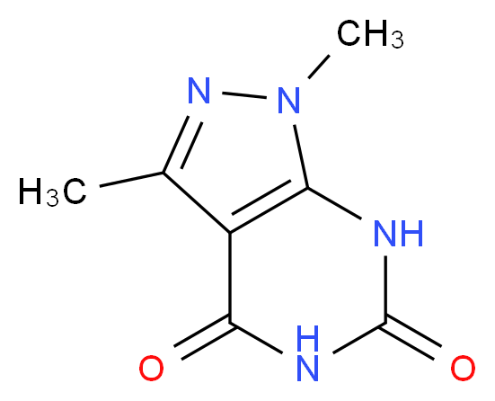 1,3-Dimethyl-1H,4H,5H,6H,7H-pyrazolo[3,4-d]-pyrimidine-4,6-dione_Molecular_structure_CAS_)