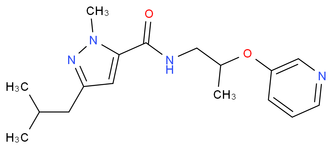 3-isobutyl-1-methyl-N-[2-(pyridin-3-yloxy)propyl]-1H-pyrazole-5-carboxamide_Molecular_structure_CAS_)