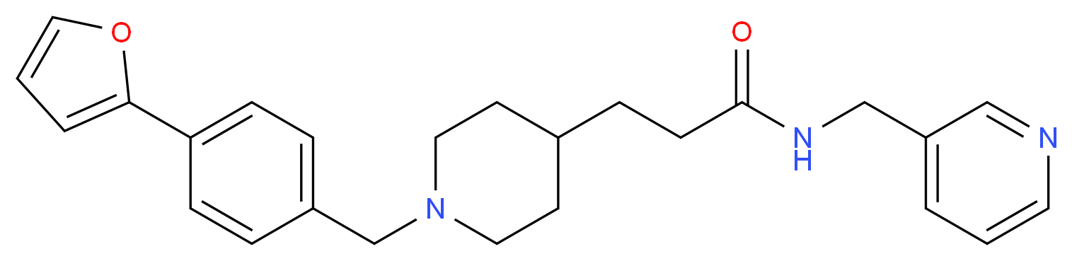 3-{1-[4-(2-furyl)benzyl]-4-piperidinyl}-N-(3-pyridinylmethyl)propanamide_Molecular_structure_CAS_)