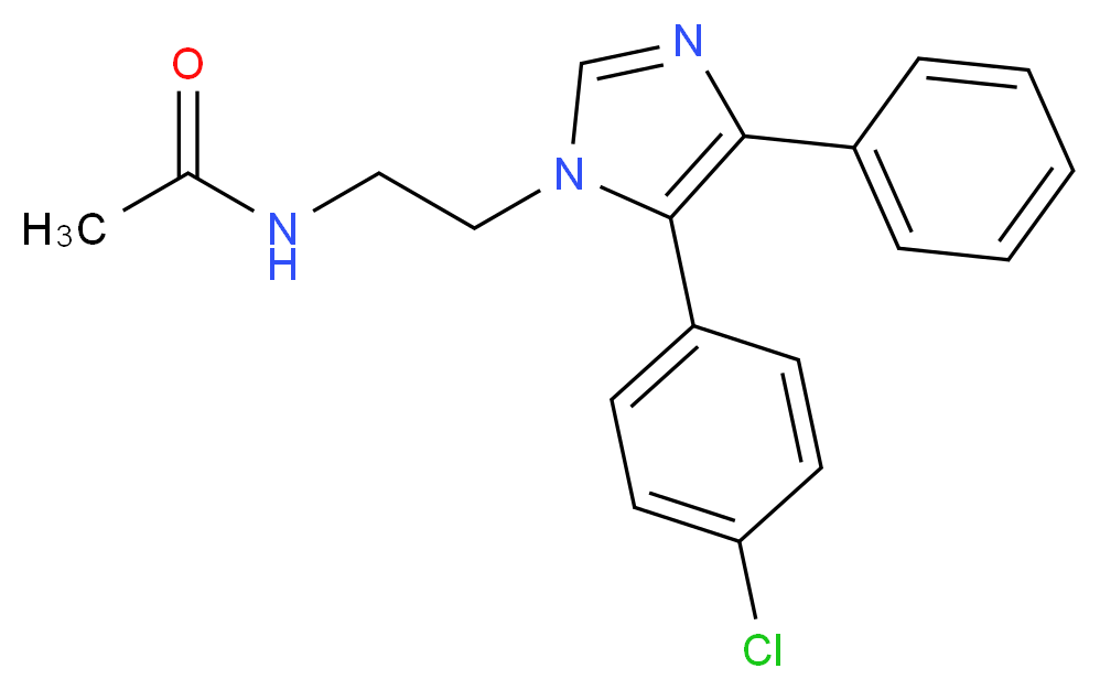 N-{2-[5-(4-chlorophenyl)-4-phenyl-1H-imidazol-1-yl]ethyl}acetamide_Molecular_structure_CAS_)
