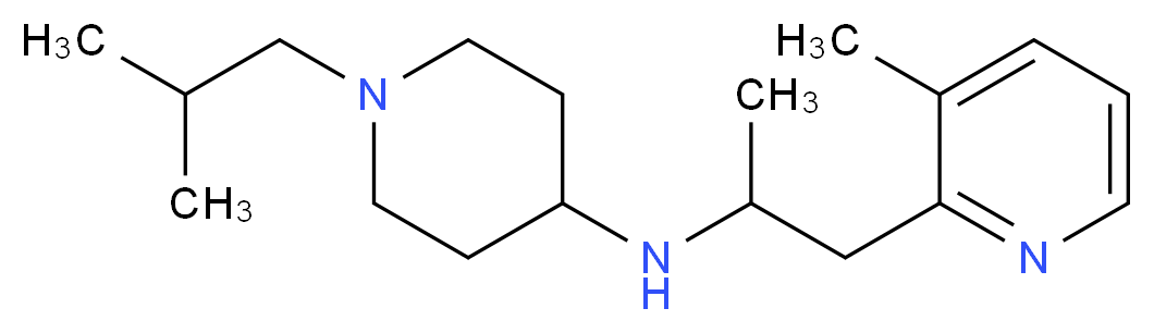 1-isobutyl-N-[1-methyl-2-(3-methylpyridin-2-yl)ethyl]piperidin-4-amine_Molecular_structure_CAS_)