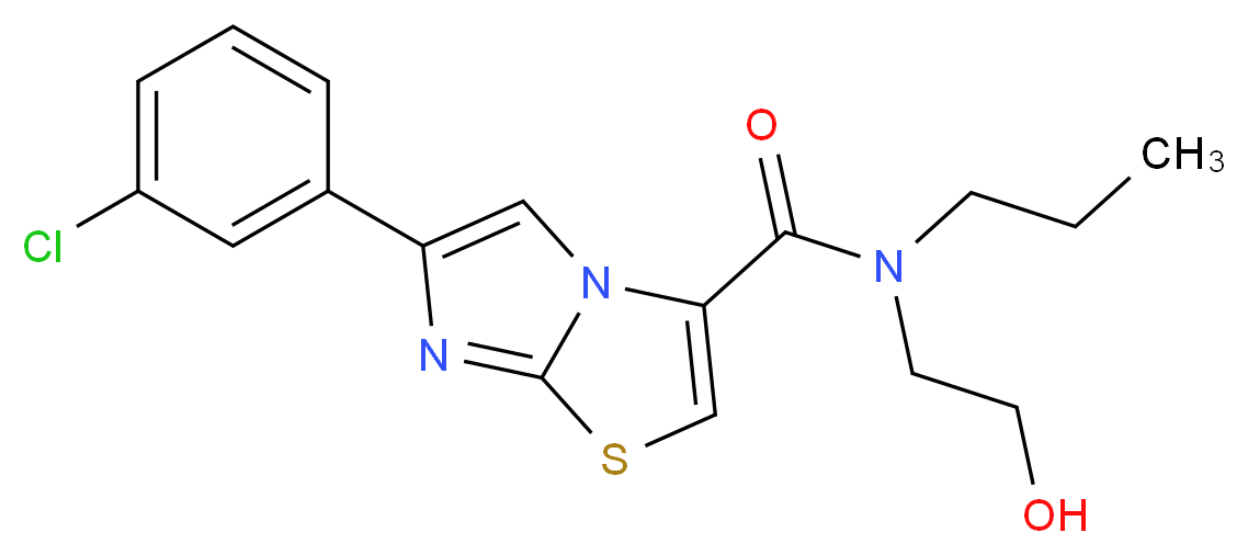 6-(3-chlorophenyl)-N-(2-hydroxyethyl)-N-propylimidazo[2,1-b][1,3]thiazole-3-carboxamide_Molecular_structure_CAS_)
