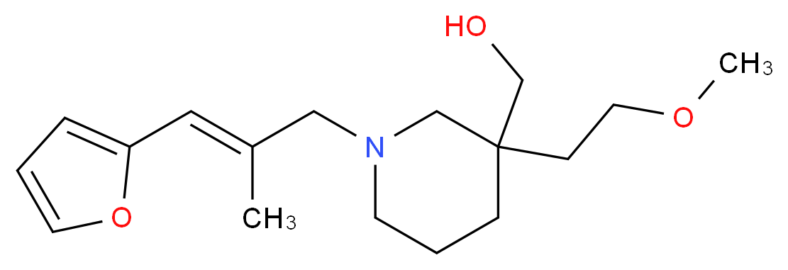 [1-[(2E)-3-(2-furyl)-2-methyl-2-propen-1-yl]-3-(2-methoxyethyl)-3-piperidinyl]methanol_Molecular_structure_CAS_)