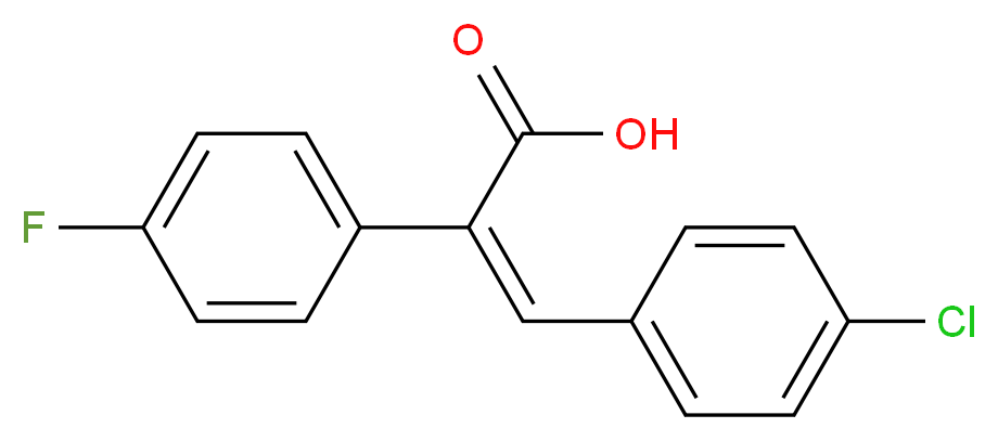 3-(4-Chloro-phenyl)-2-(4-fluoro-phenyl)-acrylic acid_Molecular_structure_CAS_)