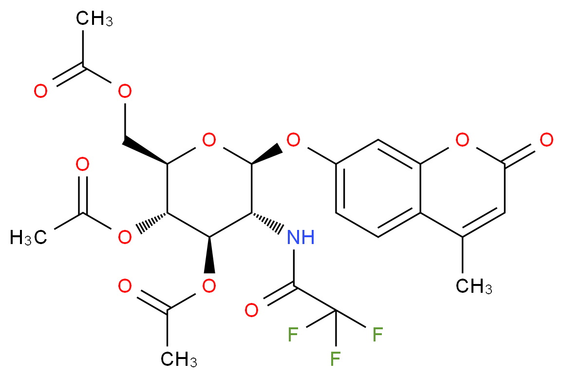 4-Methylumbelliferyl 2-Trifluoroacetyl-3,4,6-O-triacetyl-2-deoxy-β-D-glucopyranoside_Molecular_structure_CAS_137686-93-2)