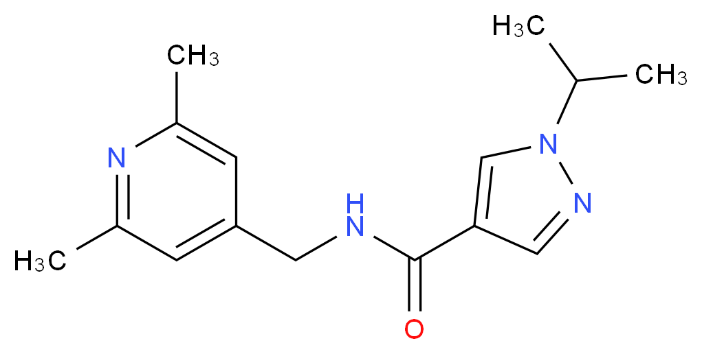 N-[(2,6-dimethyl-4-pyridinyl)methyl]-1-isopropyl-1H-pyrazole-4-carboxamide_Molecular_structure_CAS_)