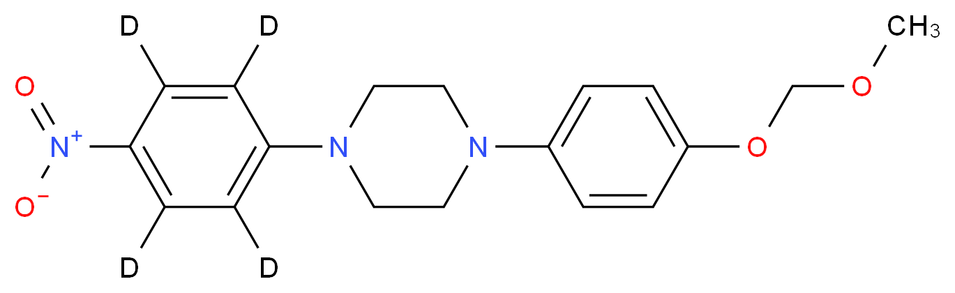1-(4-O-Methoxymethyl-4-hydroxyphenyl)-4-(4-nitrophenyl)piperazine-d4_Molecular_structure_CAS_1246819-68-0)