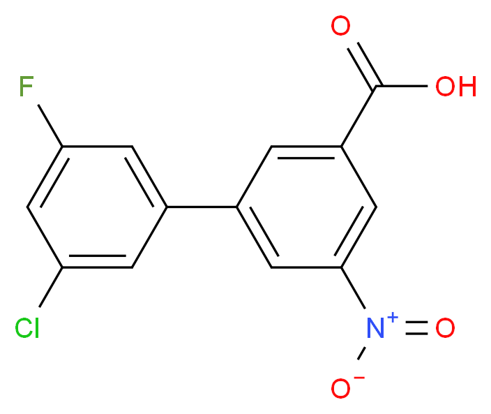 3'-Chloro-5'-fluoro-5-nitro-[1,1'-biphenyl]-3-carboxylic acid_Molecular_structure_CAS_1261928-24-8)