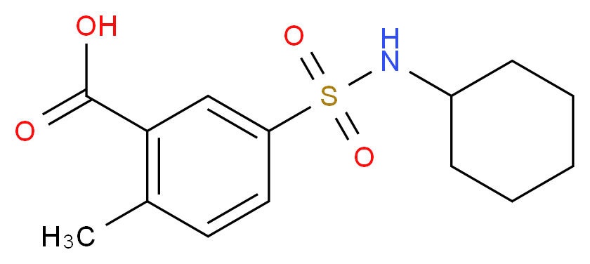 5-[(cyclohexylamino)sulfonyl]-2-methylbenzoic acid_Molecular_structure_CAS_)