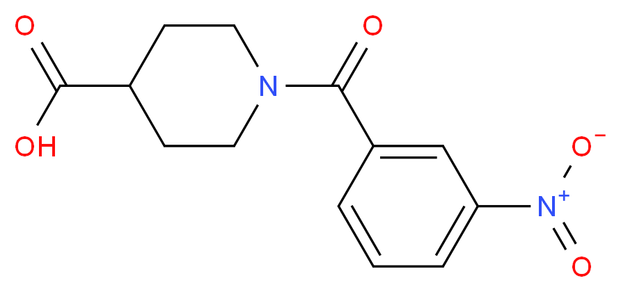 1-(3-Nitrobenzoyl)piperidine-4-carboxylic acid_Molecular_structure_CAS_)