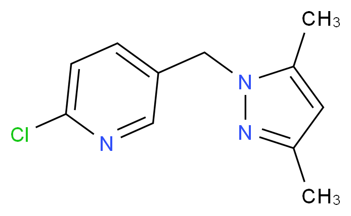 2-chloro-5-[(3,5-dimethyl-1H-pyrazol-1-yl)methyl]pyridine_Molecular_structure_CAS_956356-31-3)