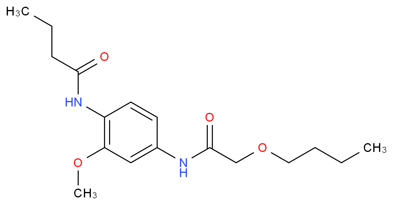 N-{4-[(butoxyacetyl)amino]-2-methoxyphenyl}butanamide_Molecular_structure_CAS_)