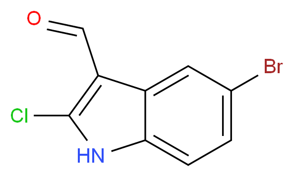 5-Bromo-2-chloro-1H-indole-3-carbaldehyde_Molecular_structure_CAS_)