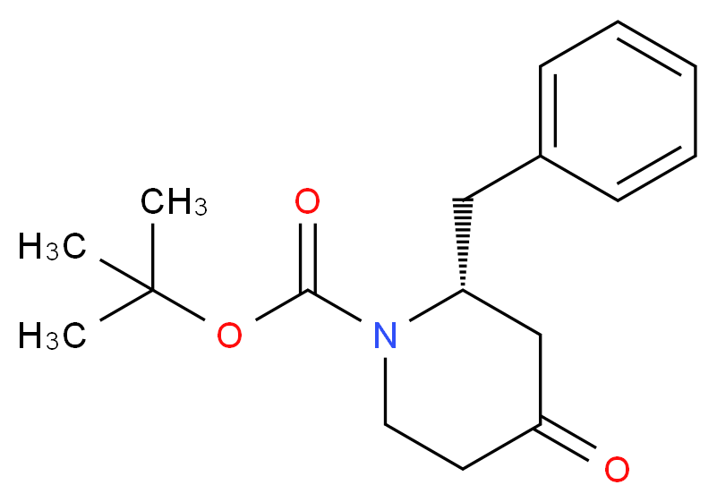 (2S)-2-Benzyl-4-oxopiperidine, N-BOC protected 97%_Molecular_structure_CAS_)