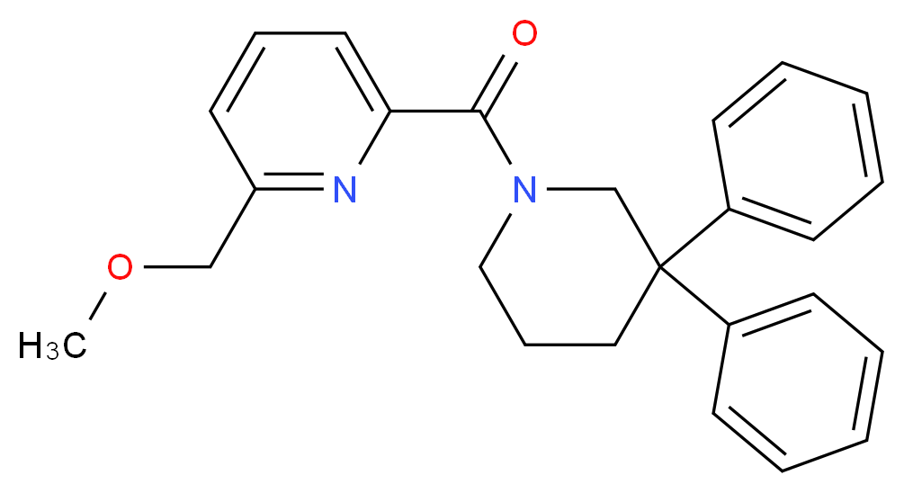 2-[(3,3-diphenylpiperidin-1-yl)carbonyl]-6-(methoxymethyl)pyridine_Molecular_structure_CAS_)