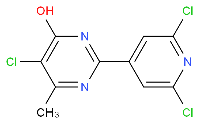 5-chloro-2-(2,6-dichloro-4-pyridyl)-6-methylpyrimidin-4-ol_Molecular_structure_CAS_)