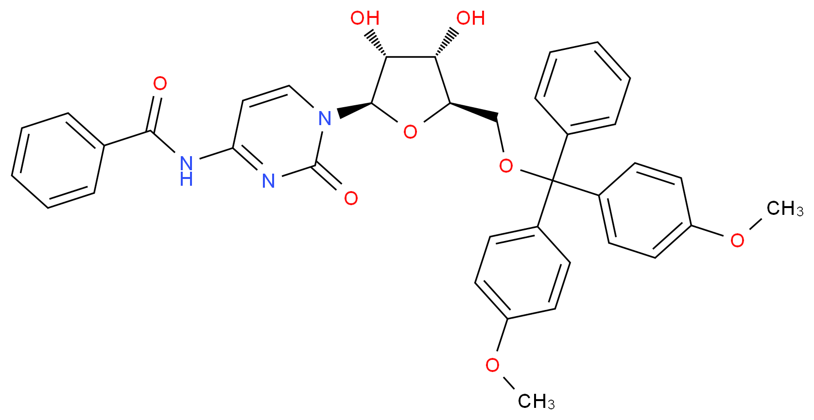 N-Benzoyl-5'-(di-p-methoxytrityl)cytidine_Molecular_structure_CAS_81246-76-6)