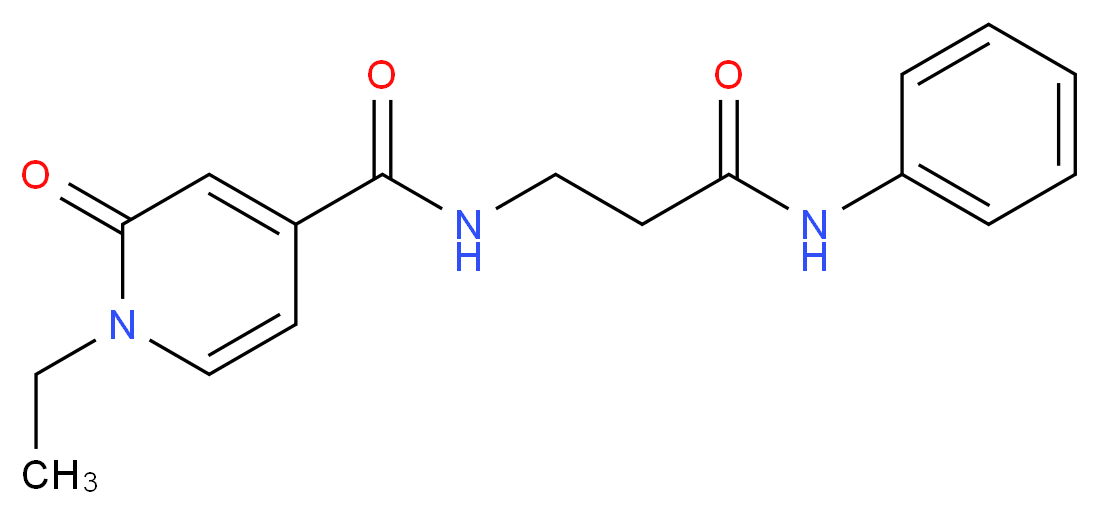 N-(3-anilino-3-oxopropyl)-1-ethyl-2-oxo-1,2-dihydropyridine-4-carboxamide (non-preferred name)_Molecular_structure_CAS_)