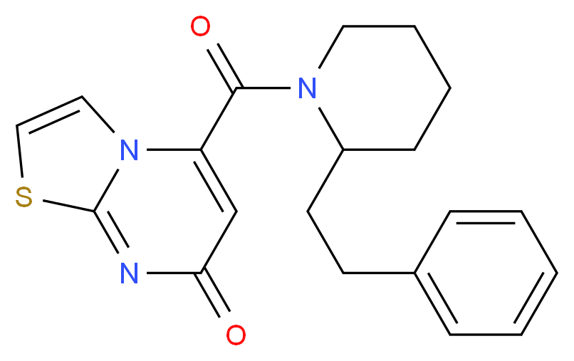 5-{[2-(2-phenylethyl)-1-piperidinyl]carbonyl}-7H-[1,3]thiazolo[3,2-a]pyrimidin-7-one_Molecular_structure_CAS_)