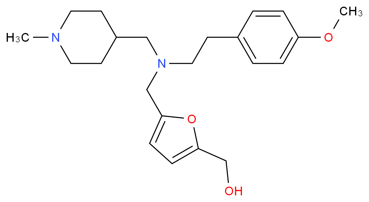 [5-({[2-(4-methoxyphenyl)ethyl][(1-methyl-4-piperidinyl)methyl]amino}methyl)-2-furyl]methanol_Molecular_structure_CAS_)