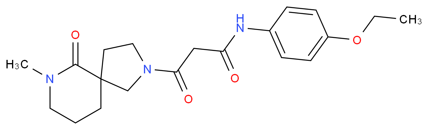 N-(4-ethoxyphenyl)-3-(7-methyl-6-oxo-2,7-diazaspiro[4.5]dec-2-yl)-3-oxopropanamide_Molecular_structure_CAS_)
